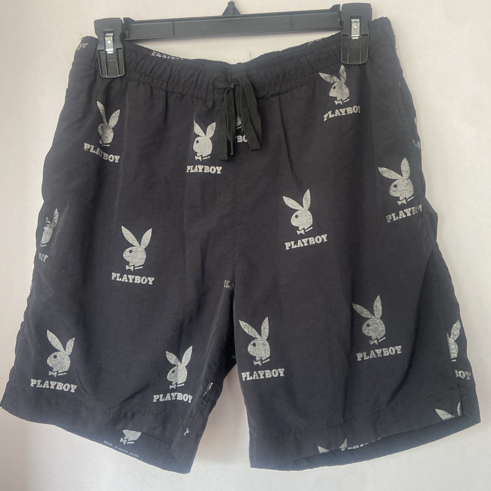 Playboy By Pacsun Black Male Swim Shorts Small